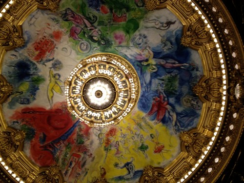 Ceiling of auditorium by Marc Chagal