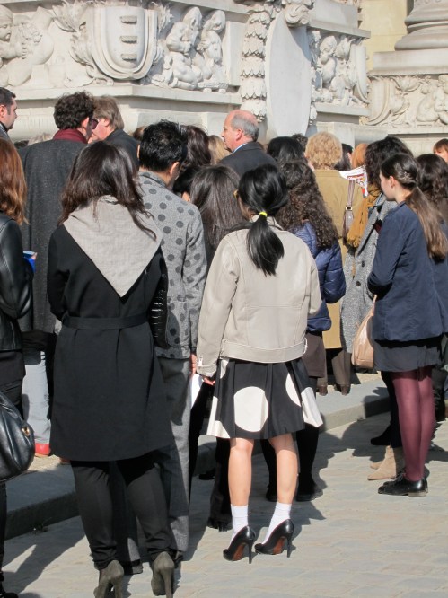 loved the matching Asian couple with the dots