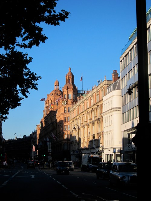 Harrod's in the evening shadows.