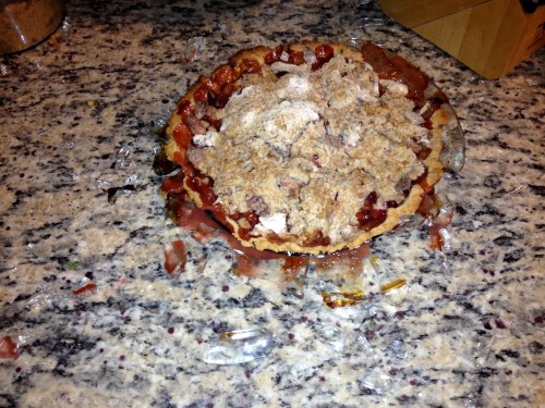 Look closely around the lower and left side rim.