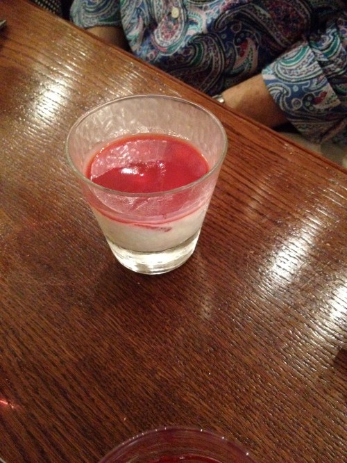 frozen panne cotte with fruit- always amazing