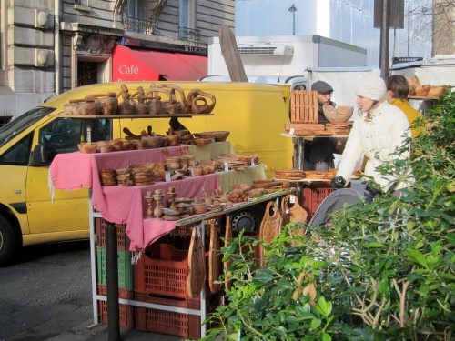I think these lovely products were made from olive wood, although I did not confirm.