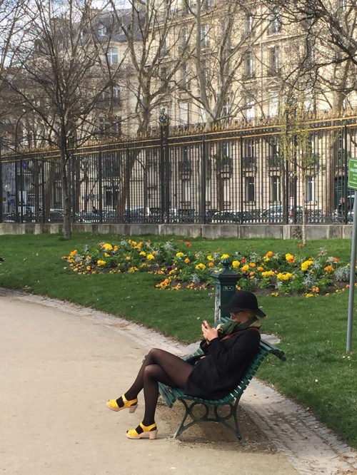 I loved how her yellow shoes looked with the flowers.